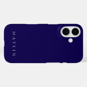 Klassischer Name oder Wort | Purplish Dark Blue Case-Mate iPhone Hülle (Rückseite (Horizontal))