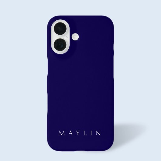 Klassischer Name oder Wort | Purplish Dark Blue Case-Mate iPhone Hülle