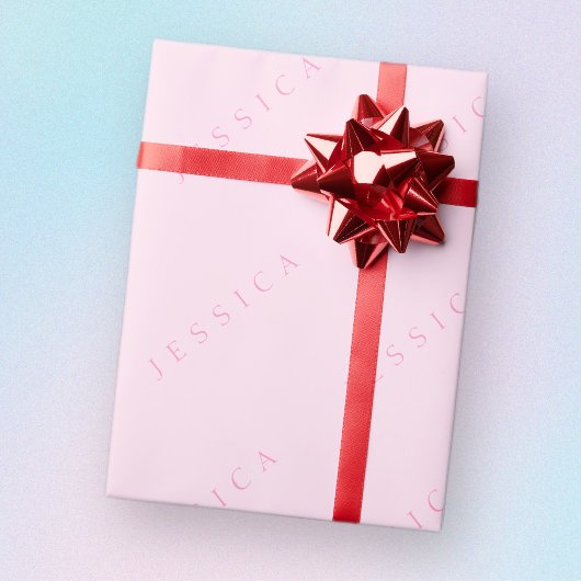 Klassischer Name (oder Wort) Rosa Geschenkpapier