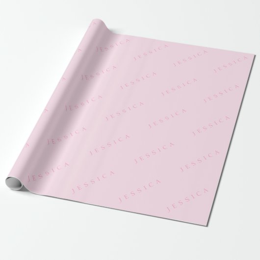 Klassischer Name (oder Wort) Rosa Geschenkpapier (Ungerollt)