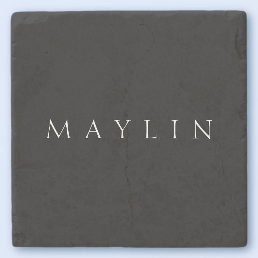 Klassischer Name oder Wort | Schwarz und Weiß Steinuntersetzer