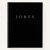 Klassischer Name (oder Wort) | Schwarz-Weiß-Notebo Notizblock (Vorderseite)