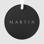 Klassischer Name (oder Wort) | Schwarz/Weiß Ornament (Rückseite)