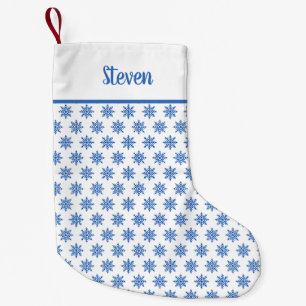 Klassischer Name Snowflake Winter Weihnachten Stru Kleiner Weihnachtsstrumpf
