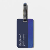 Klassischer Name und Initialen der Reisenden Gepäckanhänger (Rückseite vertikal)