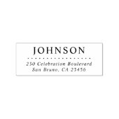 Klassischer Name und Rücksendeadresse kundenspezif Gummistempel (Prägung)