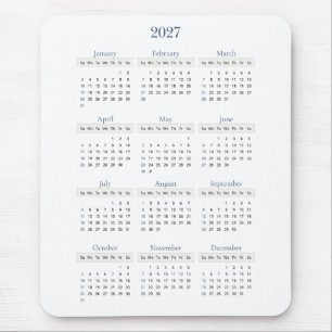 Klassischer Navy 2027 Kalender   Jede Hintergrundf Mousepad