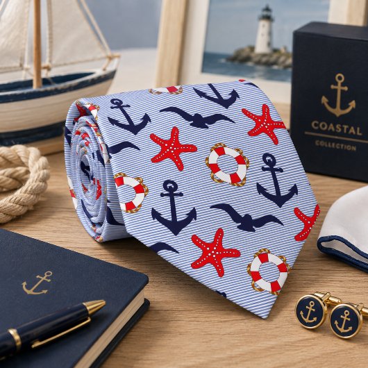 Klassischer Navy-Anker Krawatte