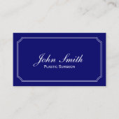 Klassischer Navy Blue Plastic Chirurg Visitenkarte (Vorderseite)