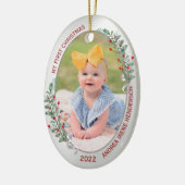 Klassischer Neugeborener 1. Weihnachtsgeburten Pfl Keramik Ornament (Links)