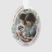 Klassischer Neugeborener 1. Weihnachtsgeburten Pfl Ornament (Vorderseite)