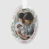 Klassischer Neugeborener 1. Weihnachtsgeburten Pfl Ornament (Rückseite)