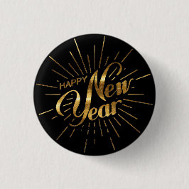 Klassischer Neujahr 2026 Pin Button