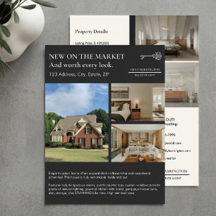 Klassischer neutraler Immobilienmakler Schlüsselka Flyer