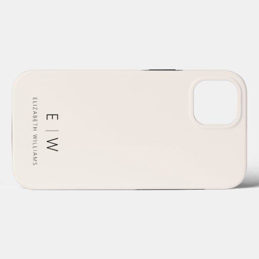 Klassischer neutraler, moderner Minimalistischer M Case-Mate iPhone Hülle (Rückseite (Horizontal))