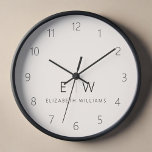 Klassischer neutraler, moderner Minimalistischer M Uhr<br><div class="desc">Verbessern Sie Ihre Wohngestaltung mit unserer klassischen eleganten, modernen Minimalistischen Monogram Wall Clock. Dieses exquisite Uhrwerk verbindet zeitlose Eleganz mit zeitgenössischem Minimalismus und erhöht Ihren Lebensraum auf neue Niveaus der Eleganz. Die mit Präzision und Sorgfalt gestaltete Wanduhr ist mehr als nur ein funktionales Accessoire, sondern ein personalisiertes Kunstwerk. Das individuell...</div>