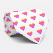 Klassischer Niedlich Chic Regenbogen Ombre Hearts  Krawatte (Gerollt)