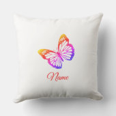 Klassischer Niedlicher Chic Name farbenfroher Ombr Kissen (Rückseite)