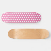 Klassischer Niedlicher Polka Dot Rosa und Weiß Skateboard (Horizontal)