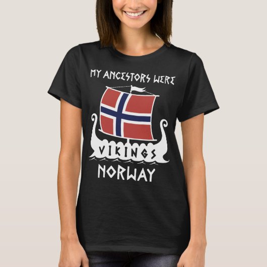 Klassischer Norwegen T - Shirt Vorfahrn-Wikinger (Vorderseite)