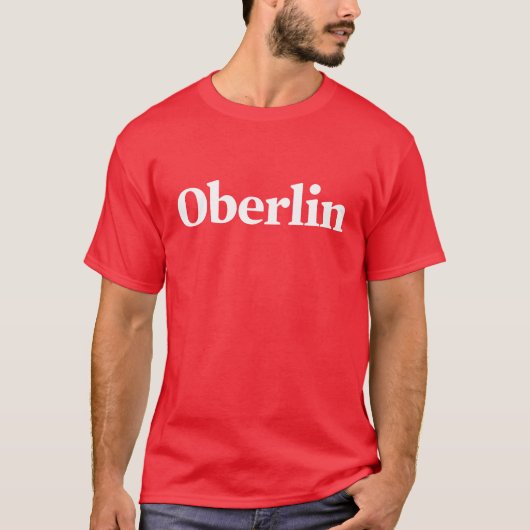 Klassischer Oberlin Roter T - Shirt (Vorderseite)