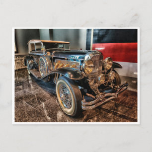 Klassischer Oldtimer Antikwagen HDR Auto von 1929 Postkarte