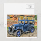 Klassischer Oldtimer Oldtimer Antiquität hdr Auto Postkarte (Vorne/Hinten)