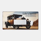 Klassischer Oldtimer-Ruhestand Schreibtischunterlage (Tastatur & Maus)