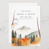 Klassischer Online-Berg Save The Date (Vorne/Hinten)