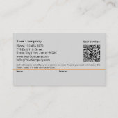 Klassischer Orange Accents Friend für benutzerdefi Empfehlungskarte (Rückseite)