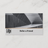 Klassischer Orange Accents Friend für benutzerdefi Empfehlungskarte (Vorderseite)