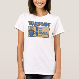 Klassischer Orange COFFEE ARBEIT TRUE CRIME Kunst  T-Shirt