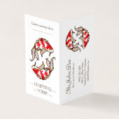 Klassischer orientalischer Koi-Karpfenfisch Tattoo Visitenkarten (Vorderseite)