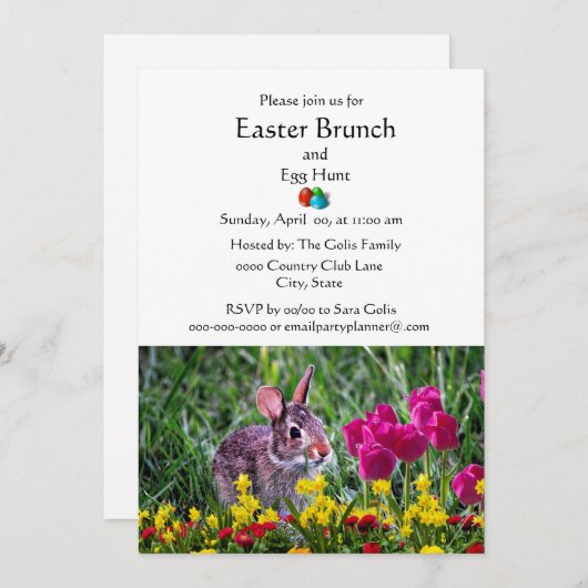 Klassischer Osterfeiertag Einladung (Vorne/Hinten)