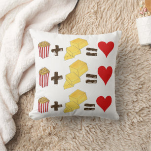 Klassischer Pairing Popcorn + Butter = Liebe Herz Kissen
