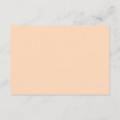 Klassischer Peach QR Code Elegante Hochzeit RSVP Karte (Rückseite)
