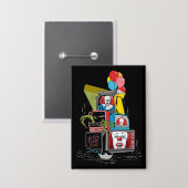 Klassischer Pennywise-TV-Stack - Sie werden auch s Button (Vorderseite/Rückseite)