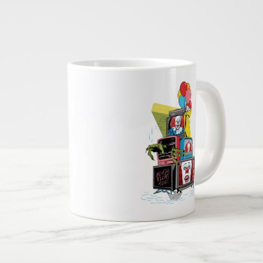 Klassischer Pennywise-TV-Stack - Sie werden auch s Jumbo-Tasse (Vorderseite Rechts)