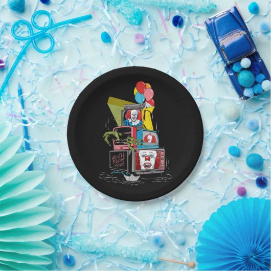 Klassischer Pennywise-TV-Stack - Sie werden auch s Pappteller (Party)