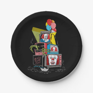 Klassischer Pennywise-TV-Stack - Sie werden auch s Pappteller