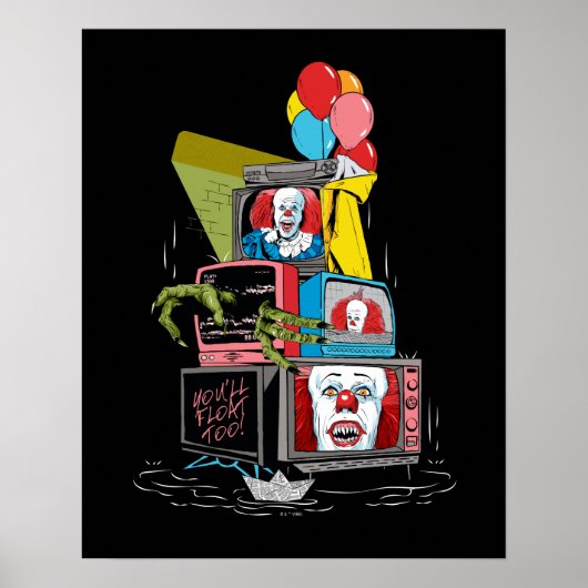 Klassischer Pennywise-TV-Stack - Sie werden auch s Poster (Vorne)