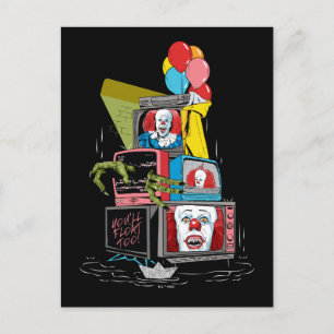 Klassischer Pennywise-TV-Stack - Sie werden auch s Postkarte