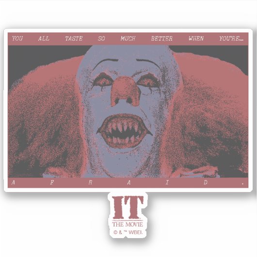 Klassischer Pennywise - Viel besser, wenn man Angs Aufkleber (Vorderseite)