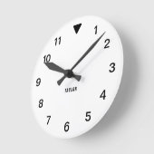 Klassischer Personalisiert Chic Modernes Minimalis Runde Wanduhr (Winkel)
