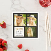 Klassischer Personalisierter Abschluss aus Schwarz Serviette (Beispiel)