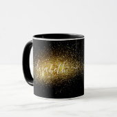 Klassischer personalisierter Glitzer Tasse (Vorderseite Links)