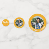 Klassischer Personalisierter Grad Foto Abschluss Konfetti (Rückseiten)