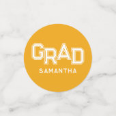 Klassischer Personalisierter Grad Foto Abschluss Konfetti (Klein Vorderseite)