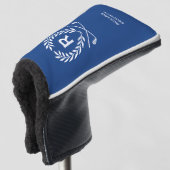 Klassischer Personalisierter Monogramm Name Blue P Golf Headcover (3/4 Vorderseite)