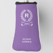 Klassischer Personalisierter Monogramm Name Lila P Golf Headcover (Rotieren 90)